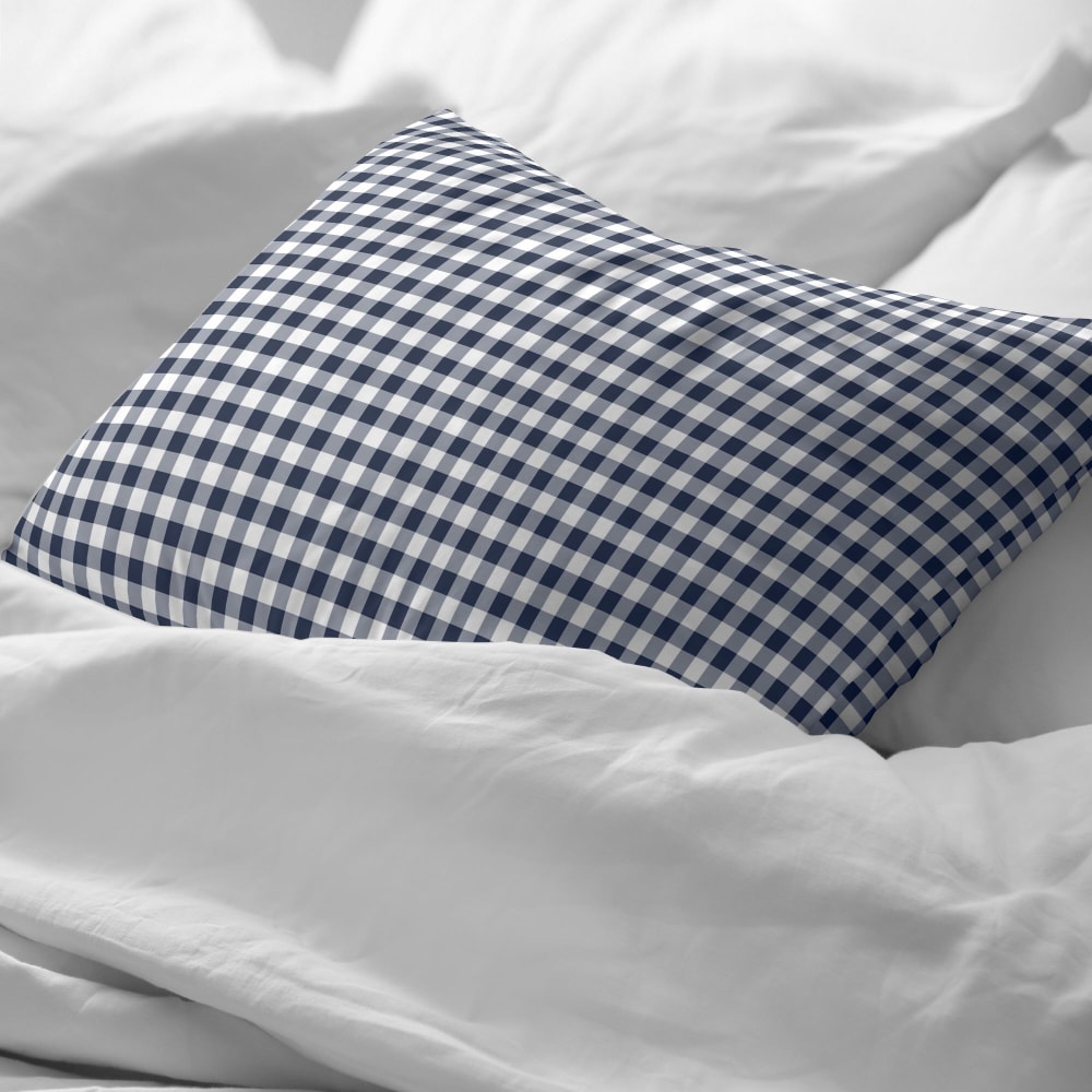 Kissenbezug aus 100 % Baumwolle, 200 Fäden Blau 45x110 cm -