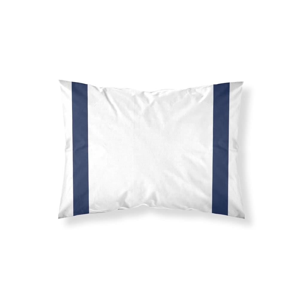 Taie d’oreiller en coton 100 % 200 fils bleu 80x80 cm