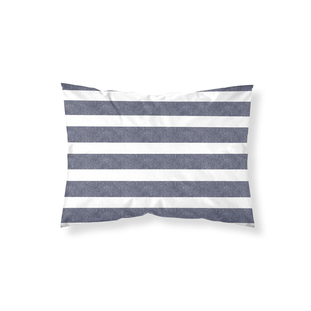 Taie d’oreiller en coton 100 % 200 fils bleu 50x80 cm