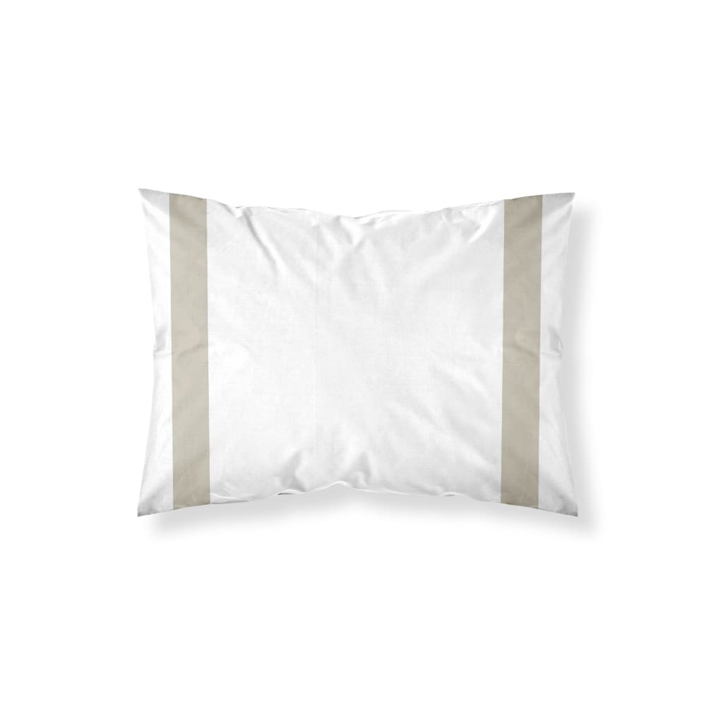 Taie d’oreiller en coton 100 % 200 fils beige 80x80 cm