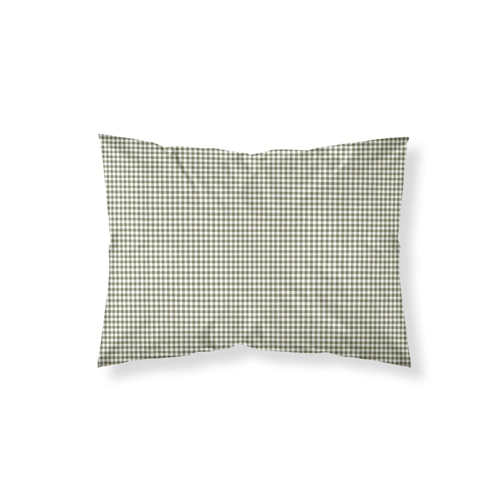 Taie d’oreiller en coton 100 % 200 fils vert 80x80 cm