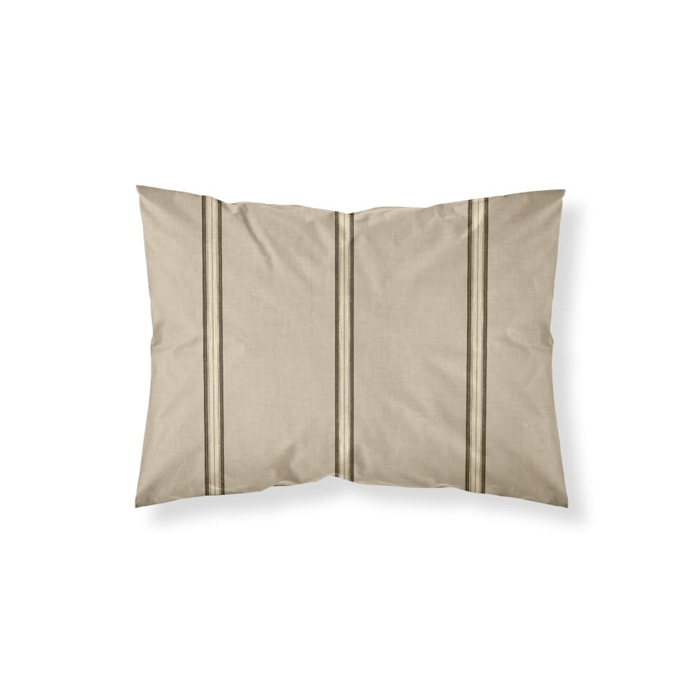 Taie d’oreiller en coton 100 % 200 fils beige 80x80 cm