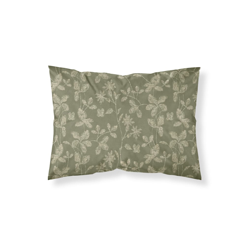 Taie d’oreiller en coton 100 % 200 fils vert 50x80 cm