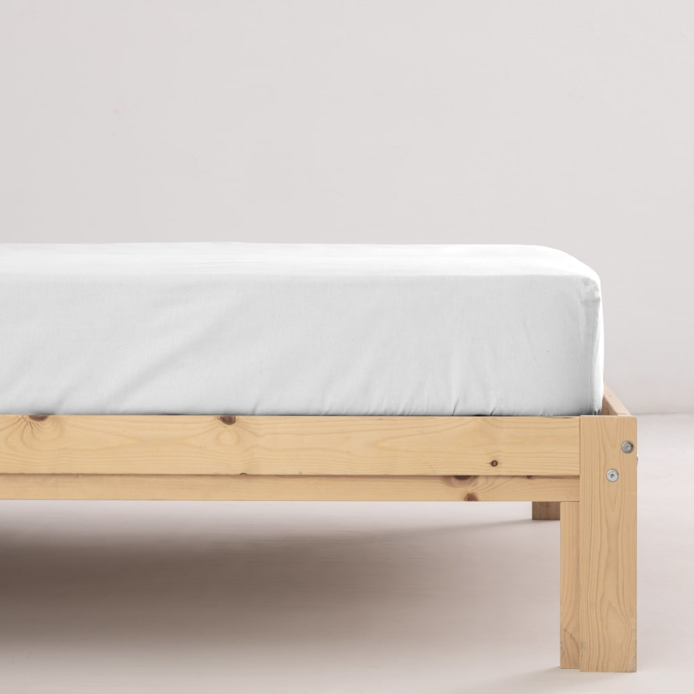 Terracota Spannbettlaken aus 100 % Baumwolle, 200 Fäden, weiß 90x200 + 35 cm - Baumwolle