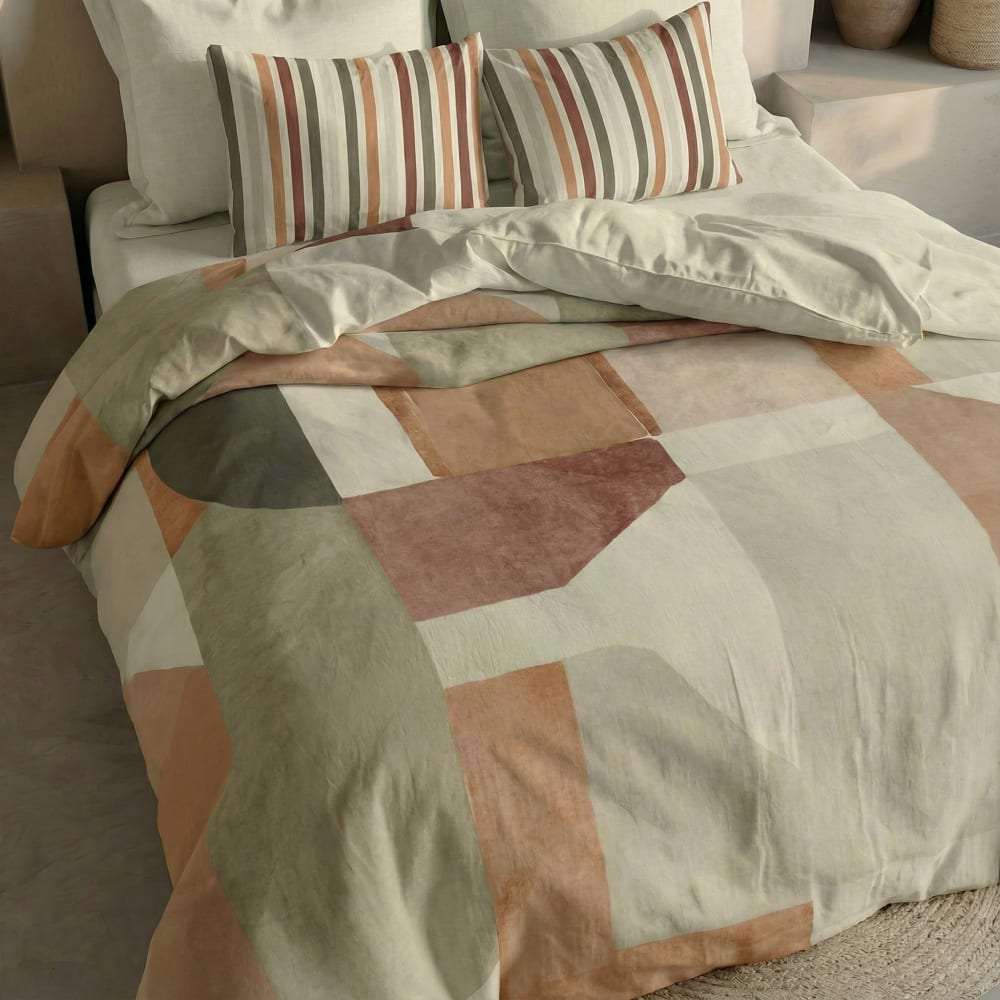Bettbezug aus 100 % Baumwolle, 200 Fäden Mehrfarbig 140x200 cm -