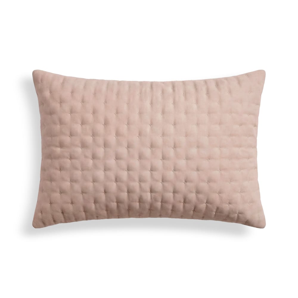 Terracota Stepp-Kissenbezug einfarbig Puderiges Rosa 50x80 cm Rosa Mikrofaser