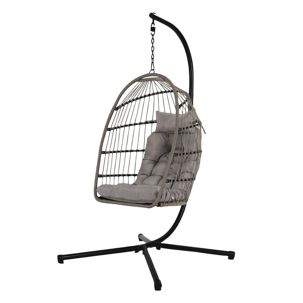 fauteuil suspendu gris