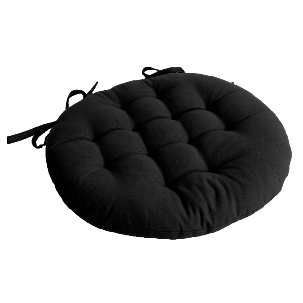 Galette de chaise ronde Noir