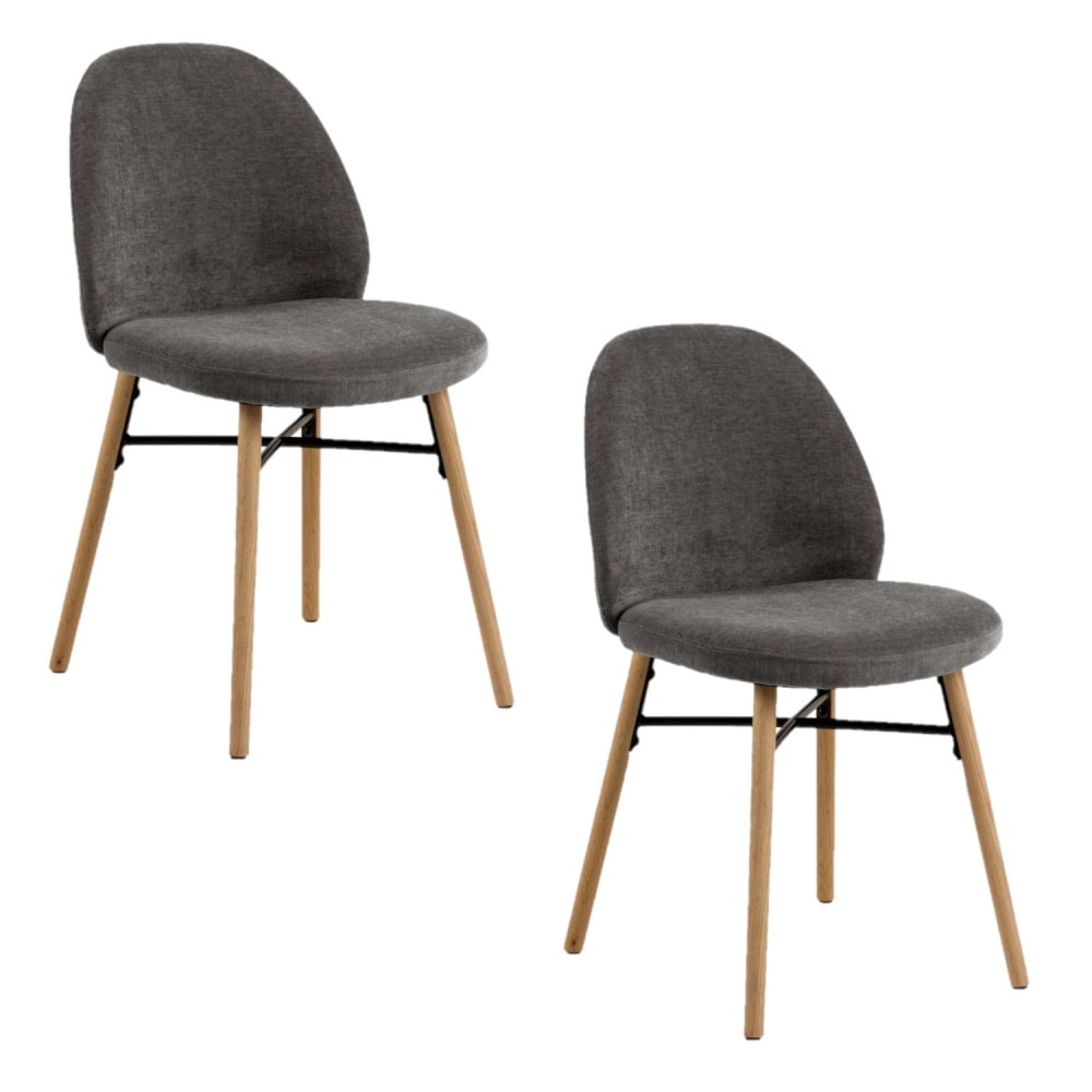 Lot de 2 chaises gris