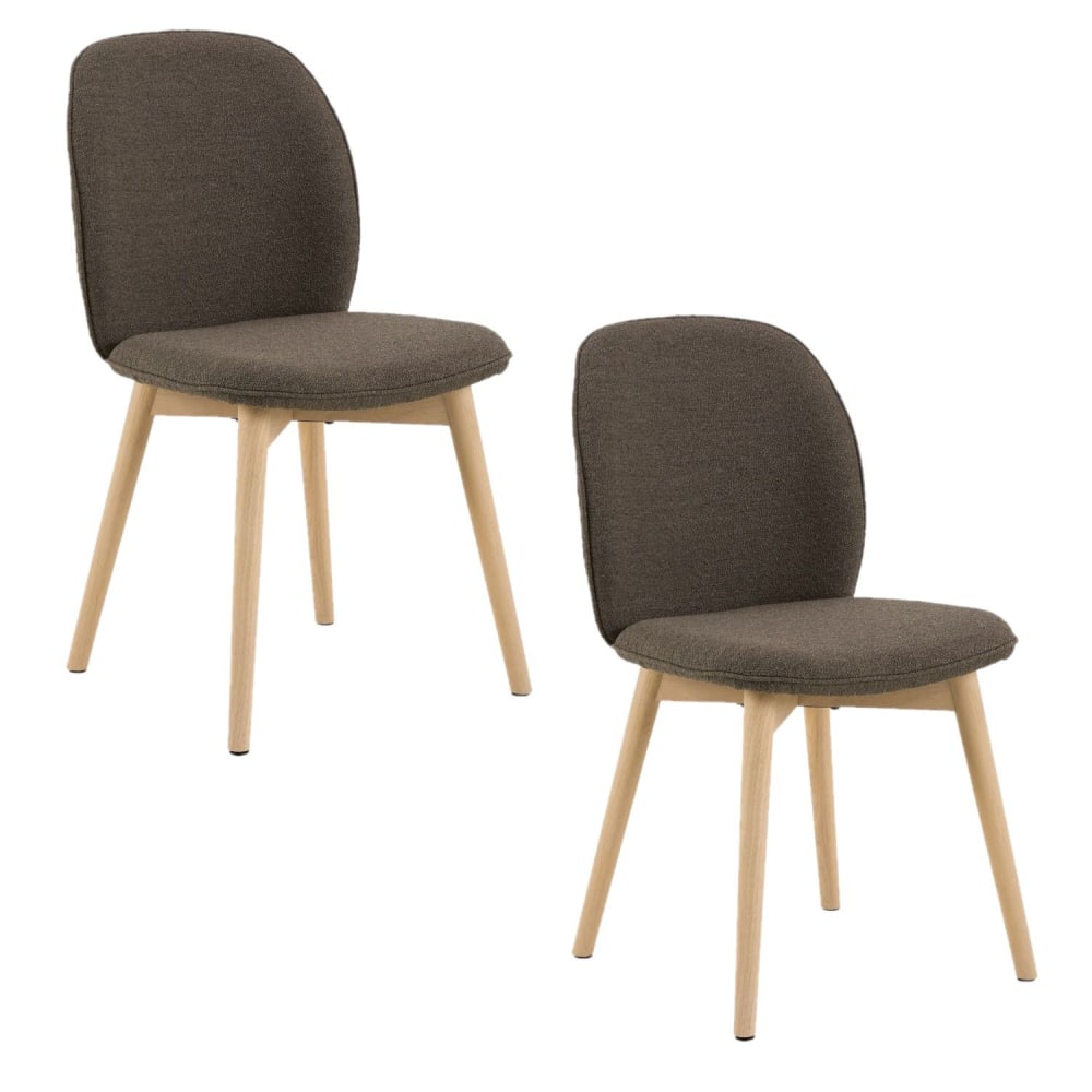Lot de 2 chaises taupe
