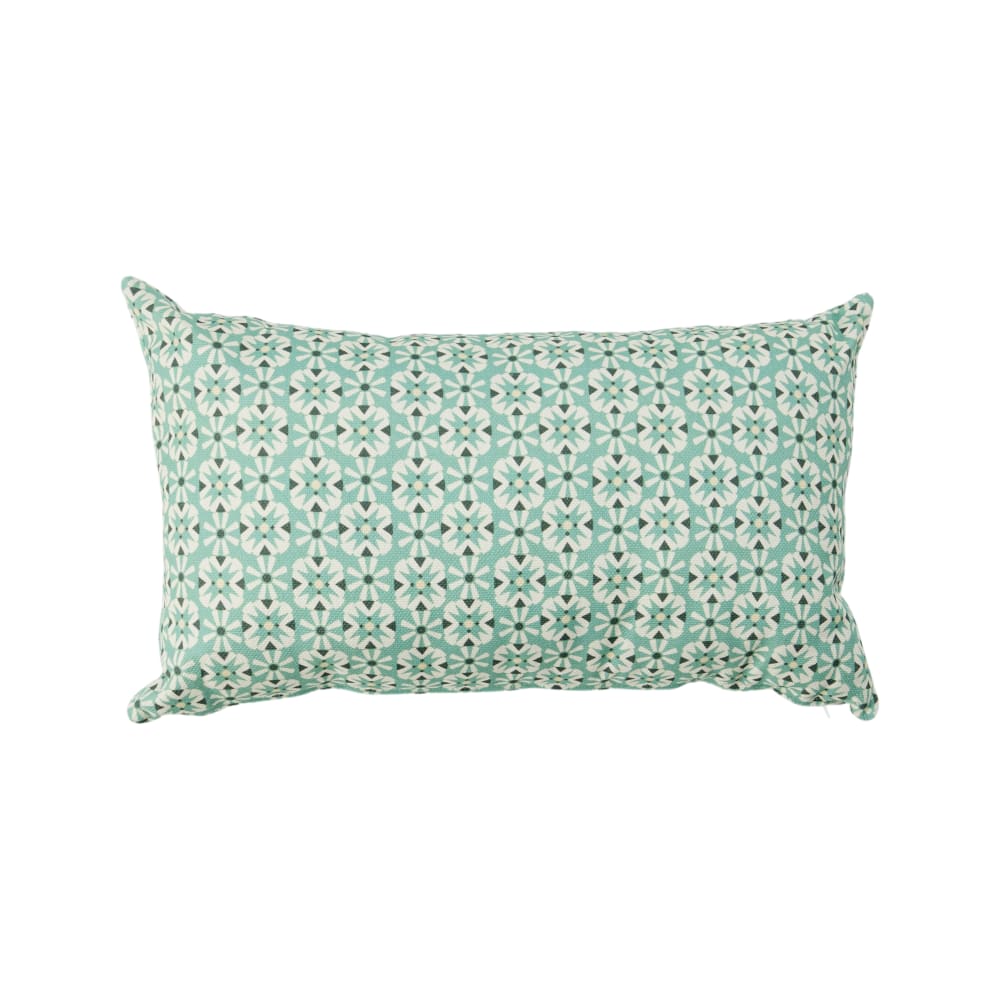 Coussin housse 100% coton vert d'eau 30 x 50 cm