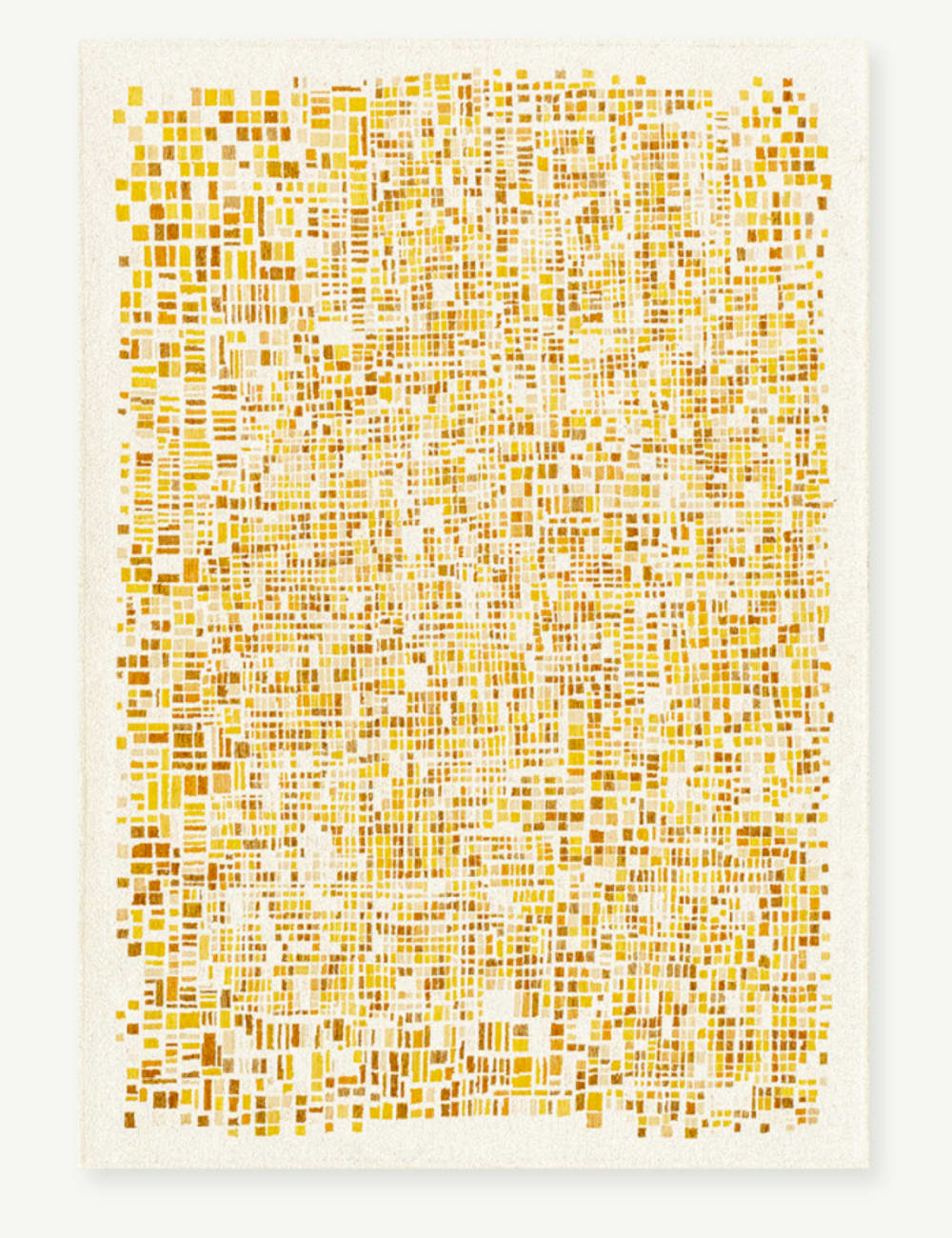 Moderner flachgewebter Teppich Gelb 140x200 cm - Maisons Du