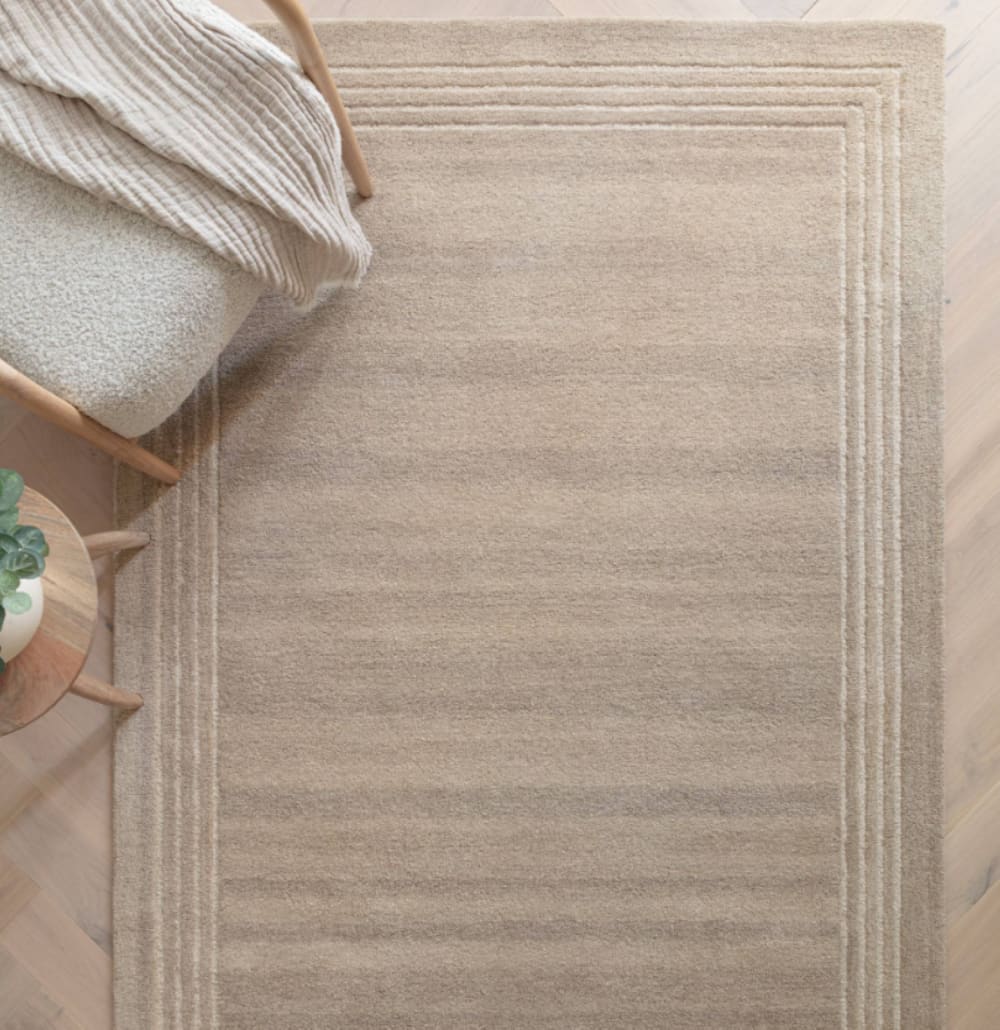 Novatrend Moderner Teppich für Wohnzimmer Beige 200x290 cm style modern Beige Wolle
