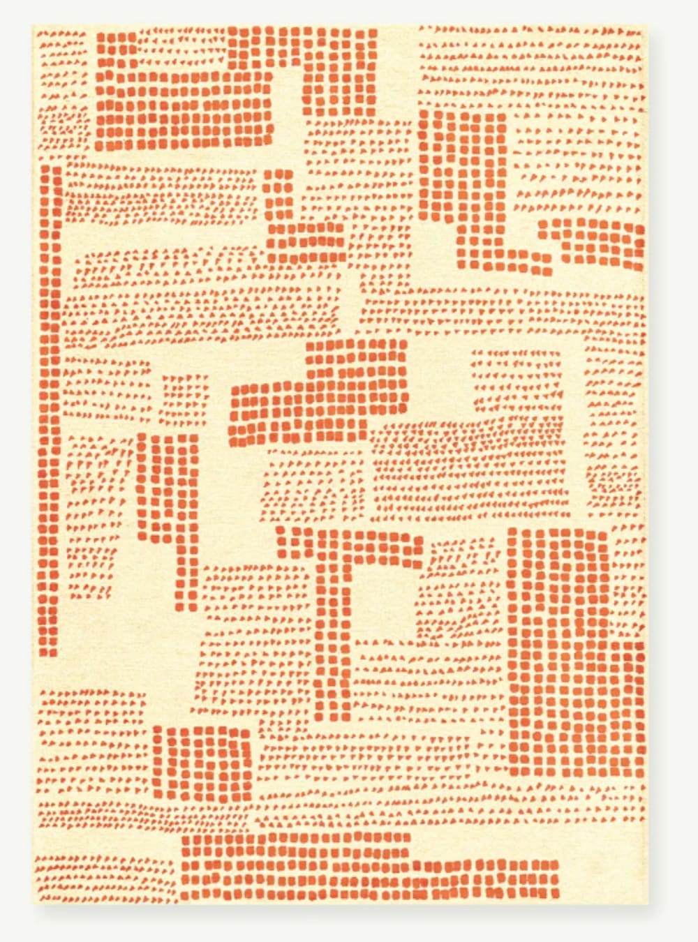 Tapis moderne tissé plat  orange 200x280 cm