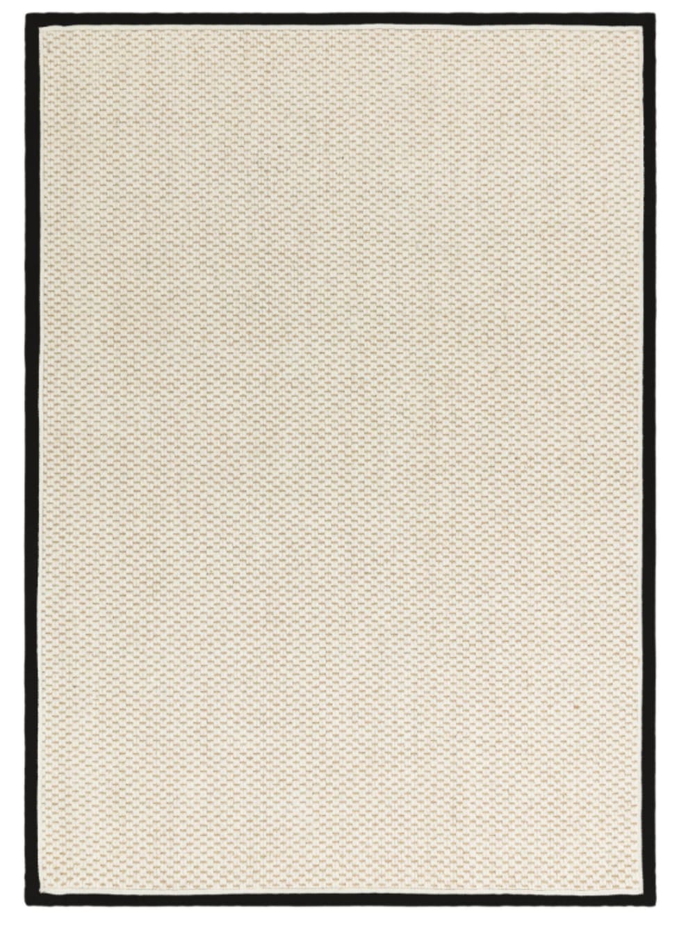 Tapis de salon moderne laine et jute  Noir 200x290 cm