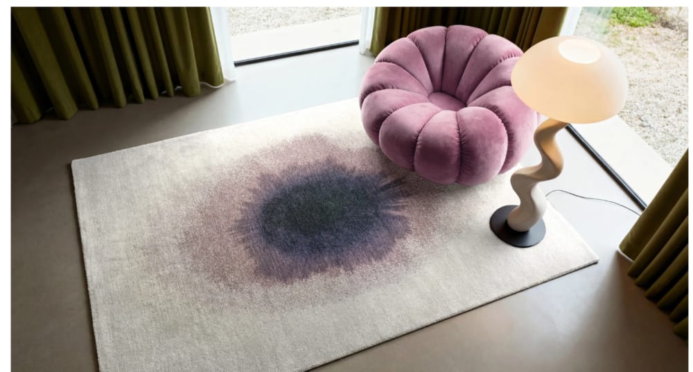 Novatrend Moderner flachgewebter Teppich Violett 240x340 cm style modern Violett Pes - Polyester