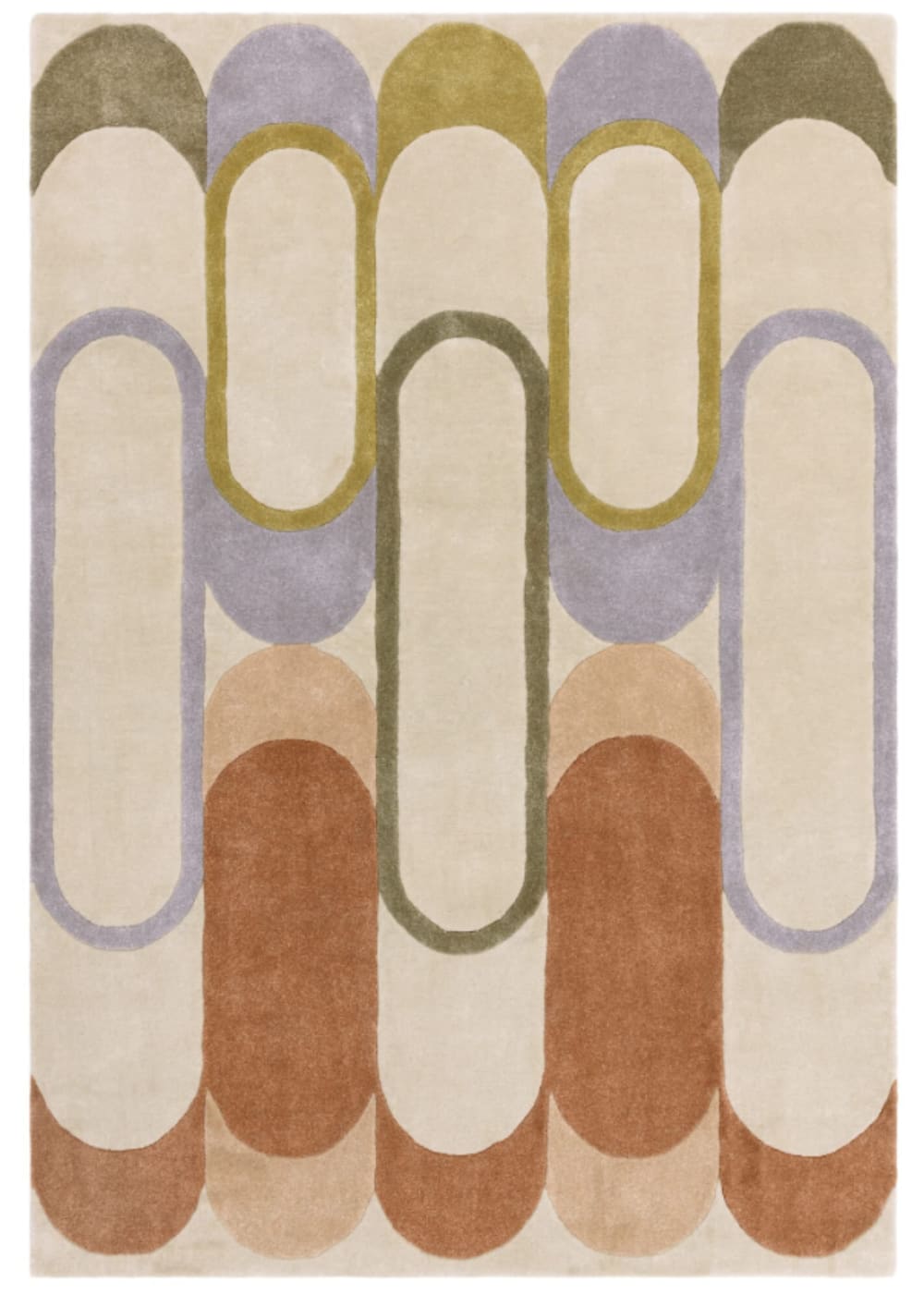 Tapis de salon moderne style rétro  Multicolore 160x230 cm