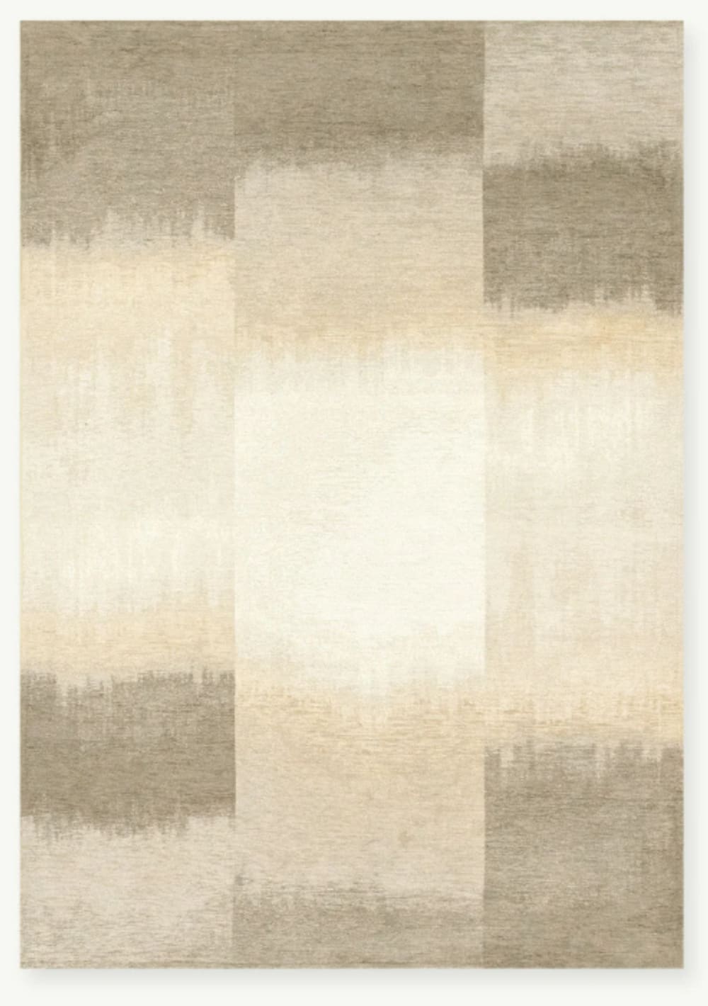 Moderner flachgewebter Teppich  Beige Ø140 cm - Maisons Du Monde