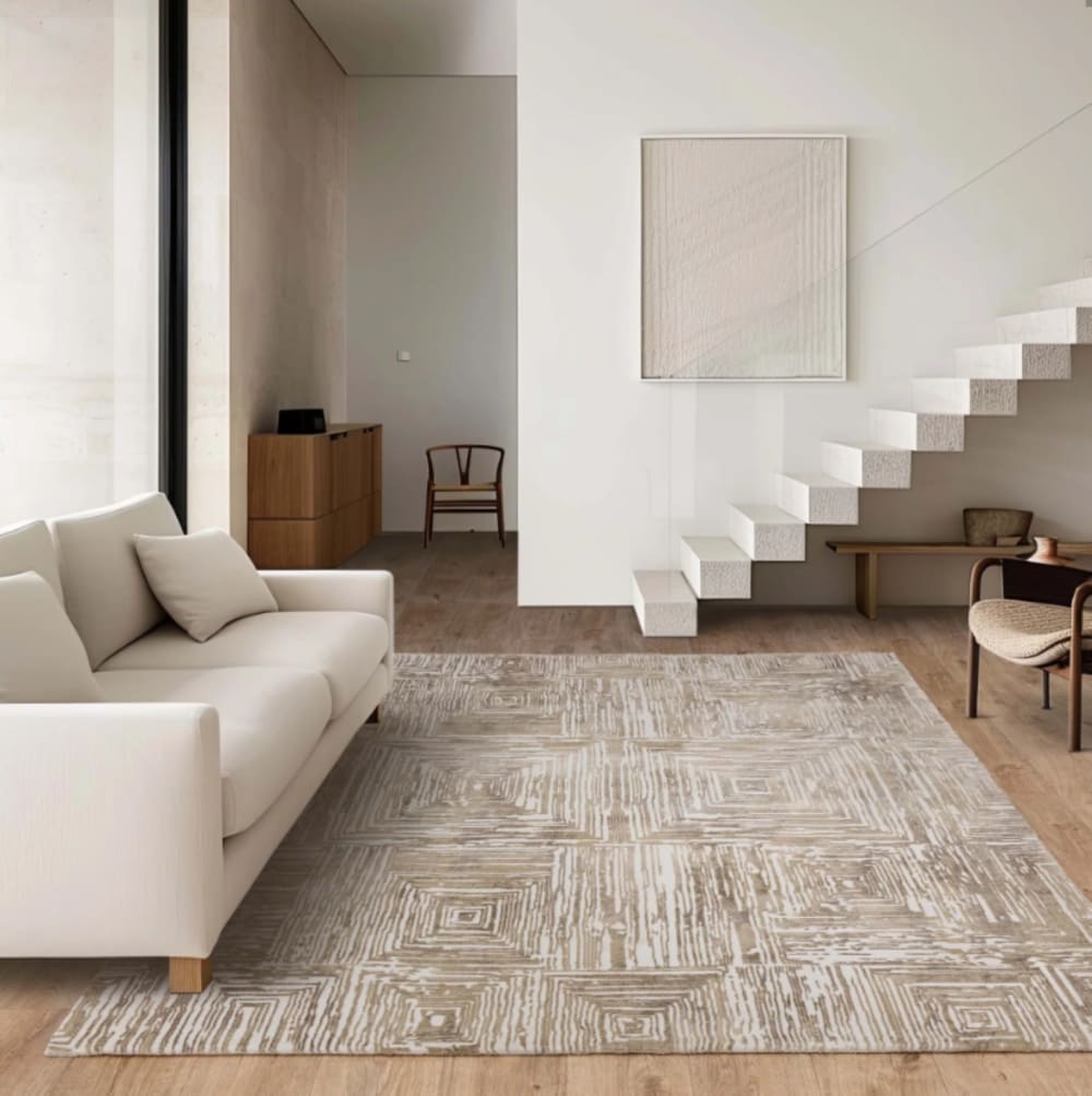 Novatrend Moderner Teppich für Wohnzimmer Beige 160x230 cm style modern Beige Pp - Polypropylen