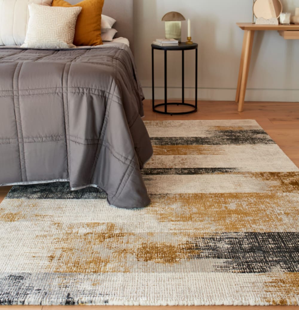 Novatrend Moderner Teppich für Wohnzimmer Gelb 200x290 cm style modern Gelb Pp - Polypropylen
