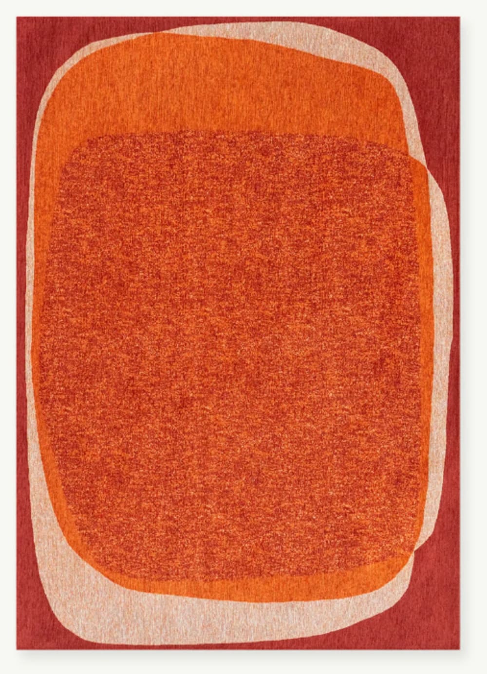 Alfombra moderna tejida plana  naranja 240x340  cm