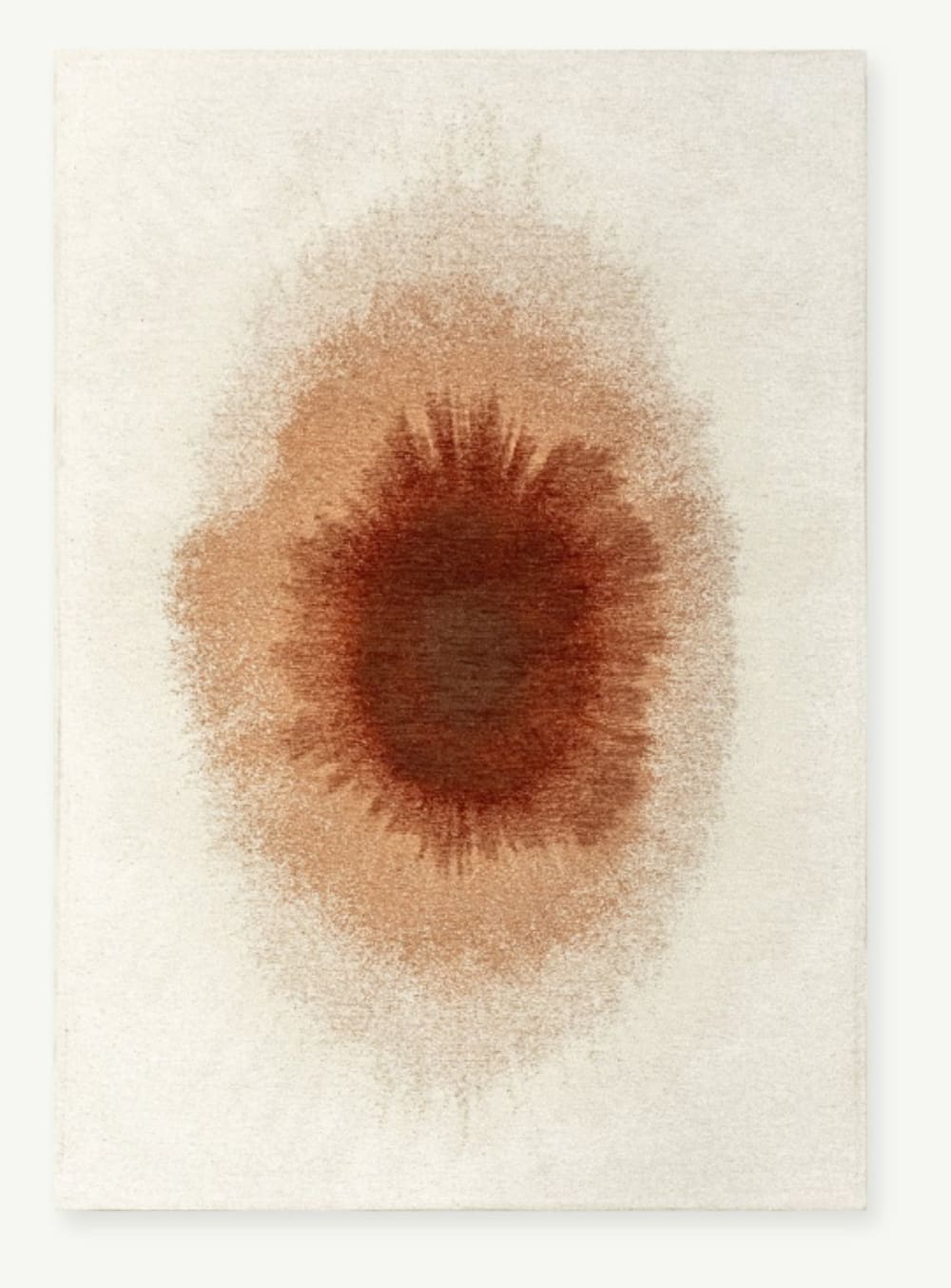 Tapis moderne tissé plat  orange Diam 240 cm