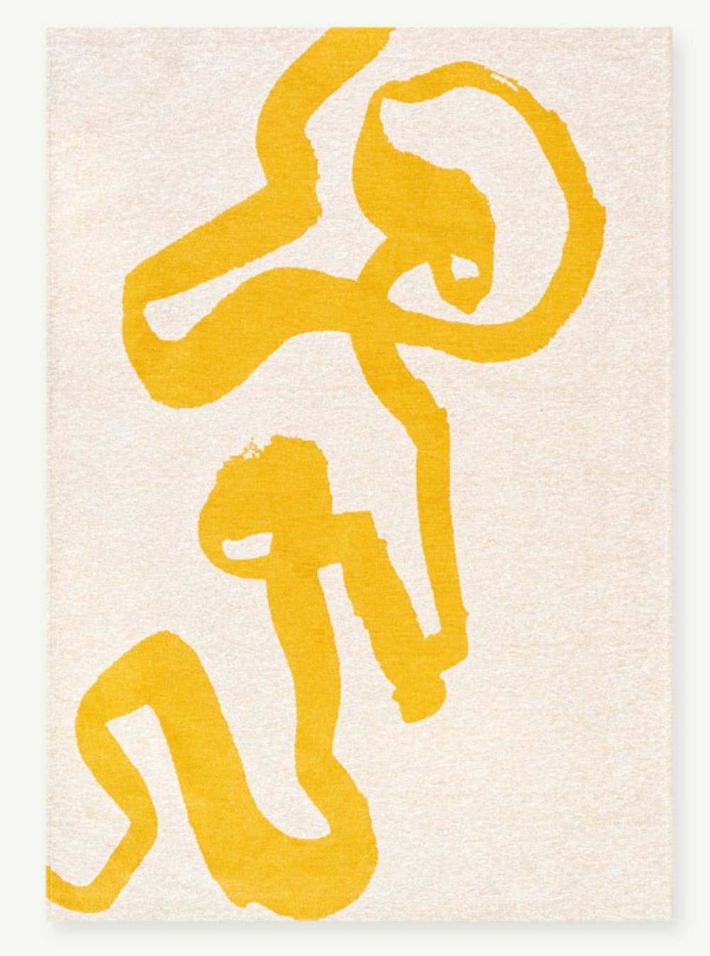 Moderner flachgewebter Teppich Gelb 240x340 cm - Maisons Du