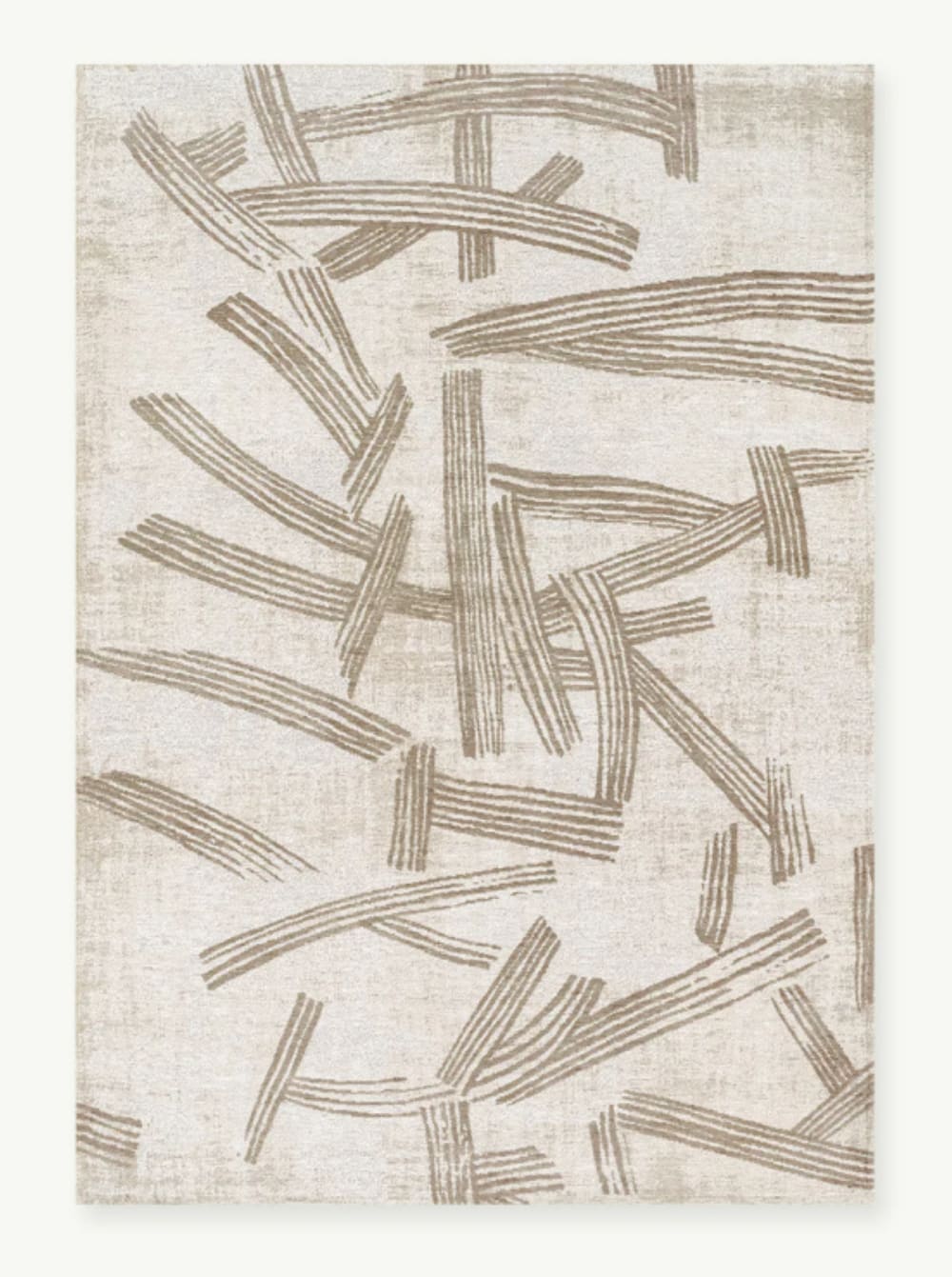 Tapis moderne tissé plat  Blanc Diam 240 cm