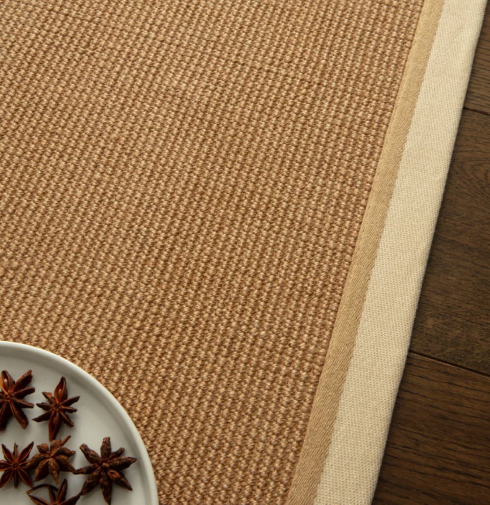 Tapis chambre et salon en jute moderne blanc 160x230 cm — vue 4