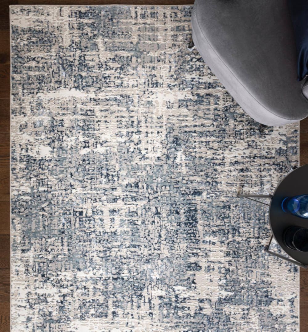Novatrend Flachgewebter moderner Teppich Blau 160x230 cm style modern Blau Pp - Polypropylen