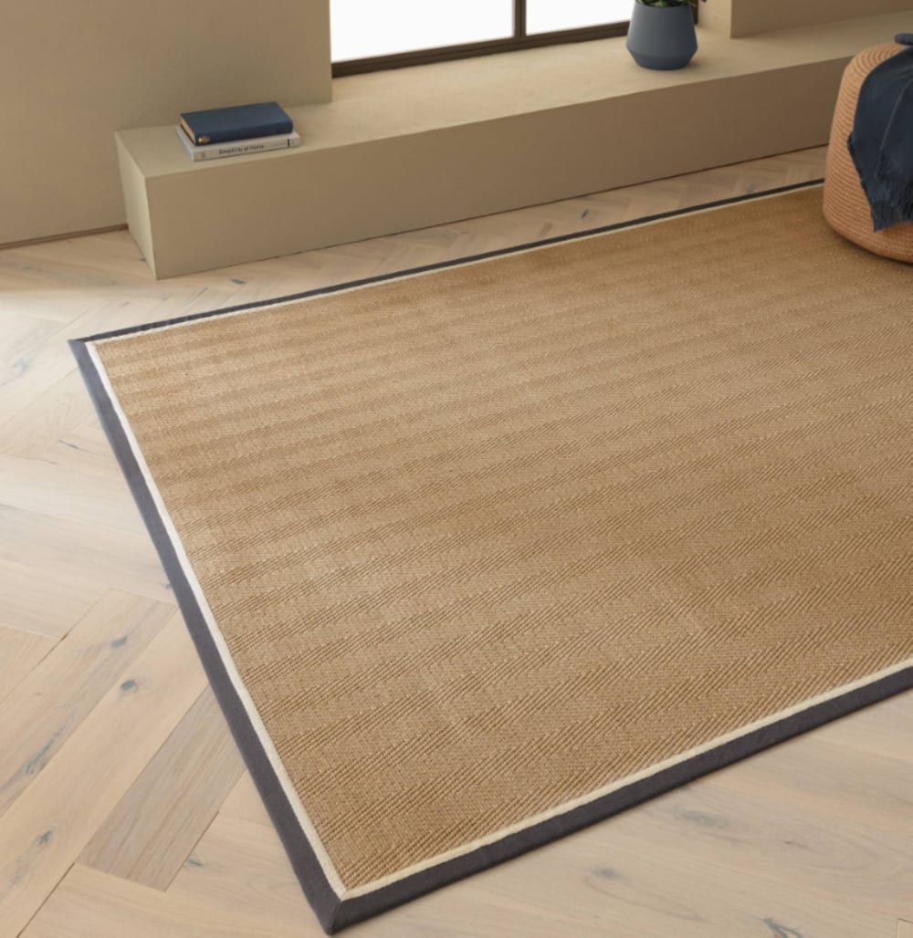 Tapis chambre et salon en jute moderne gris 160x230 cm — vue 4