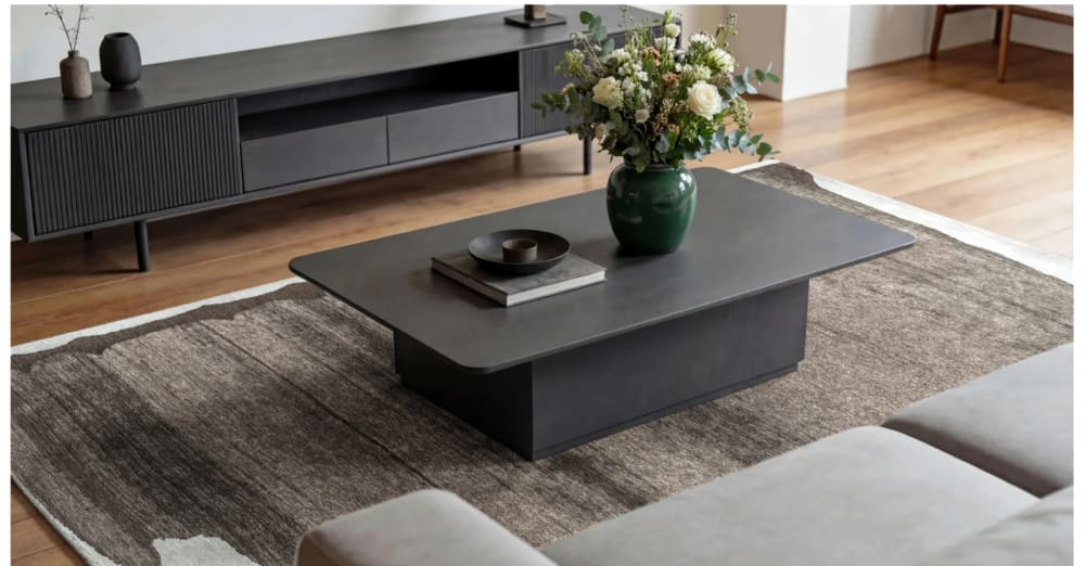 Novatrend Moderner flachgewebter Teppich Grau 240x340 cm style modern Grau Pes - Polyester