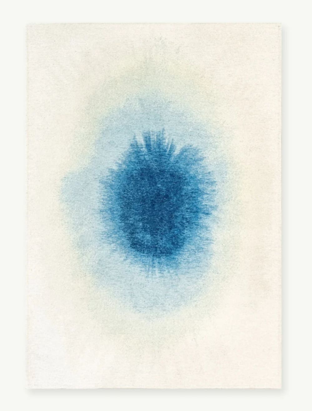 Tapis moderne tissé plat  Bleu Diam 240 cm