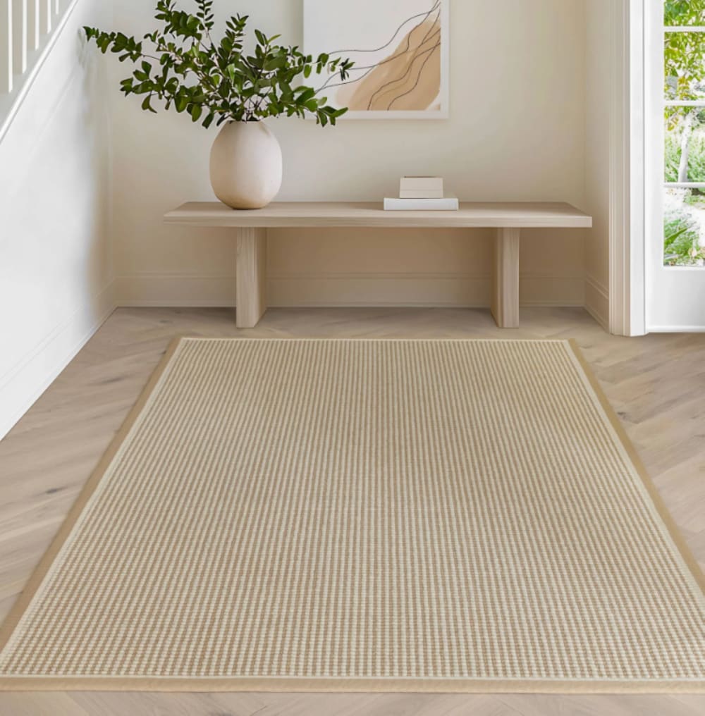 Novatrend Moderner Teppich für Wohnzimmer Beige 160x230 cm style modern Beige Wolle