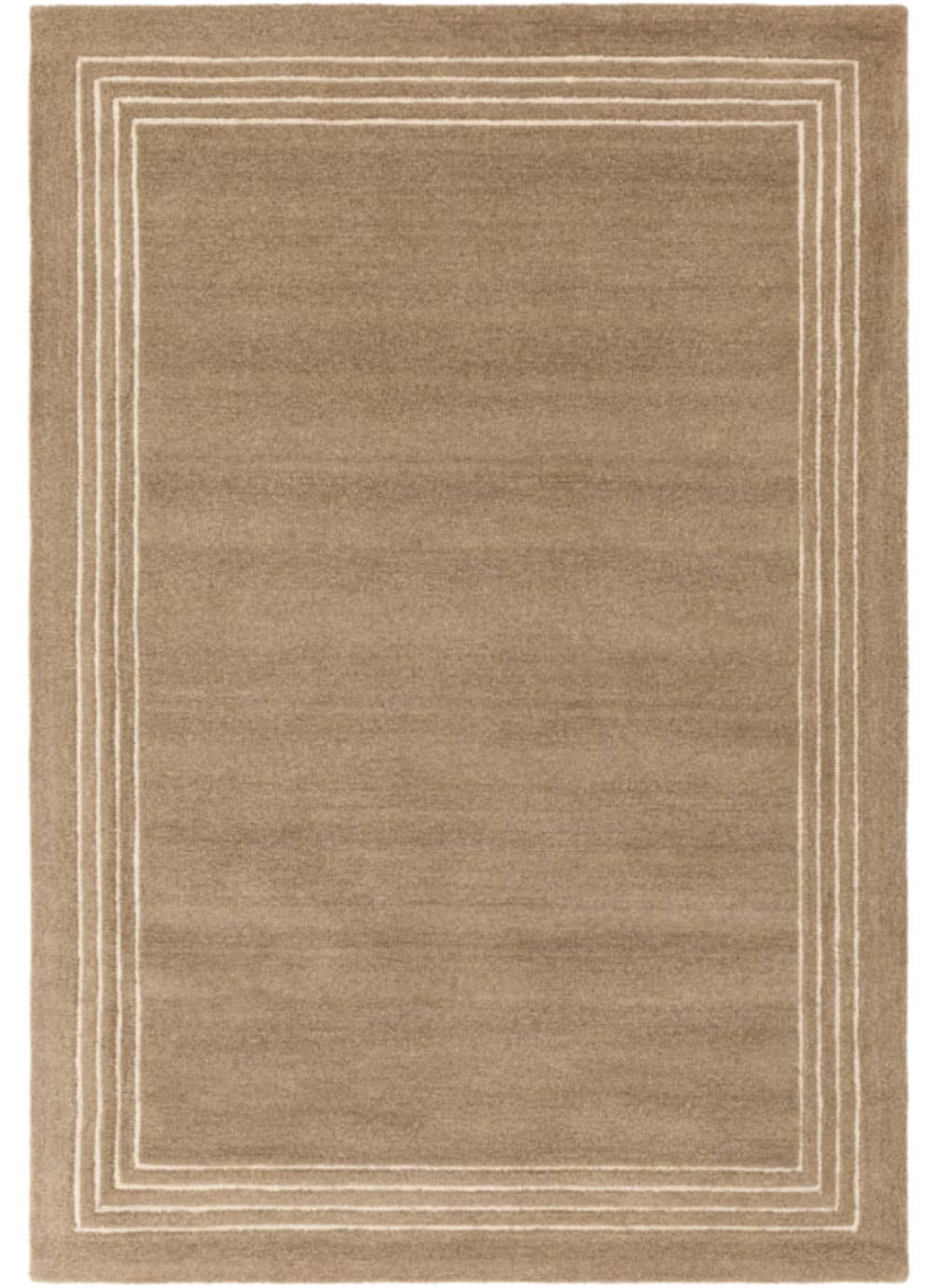 Tapis moderne pure laine salon et chambre  Marron 160x230 cm