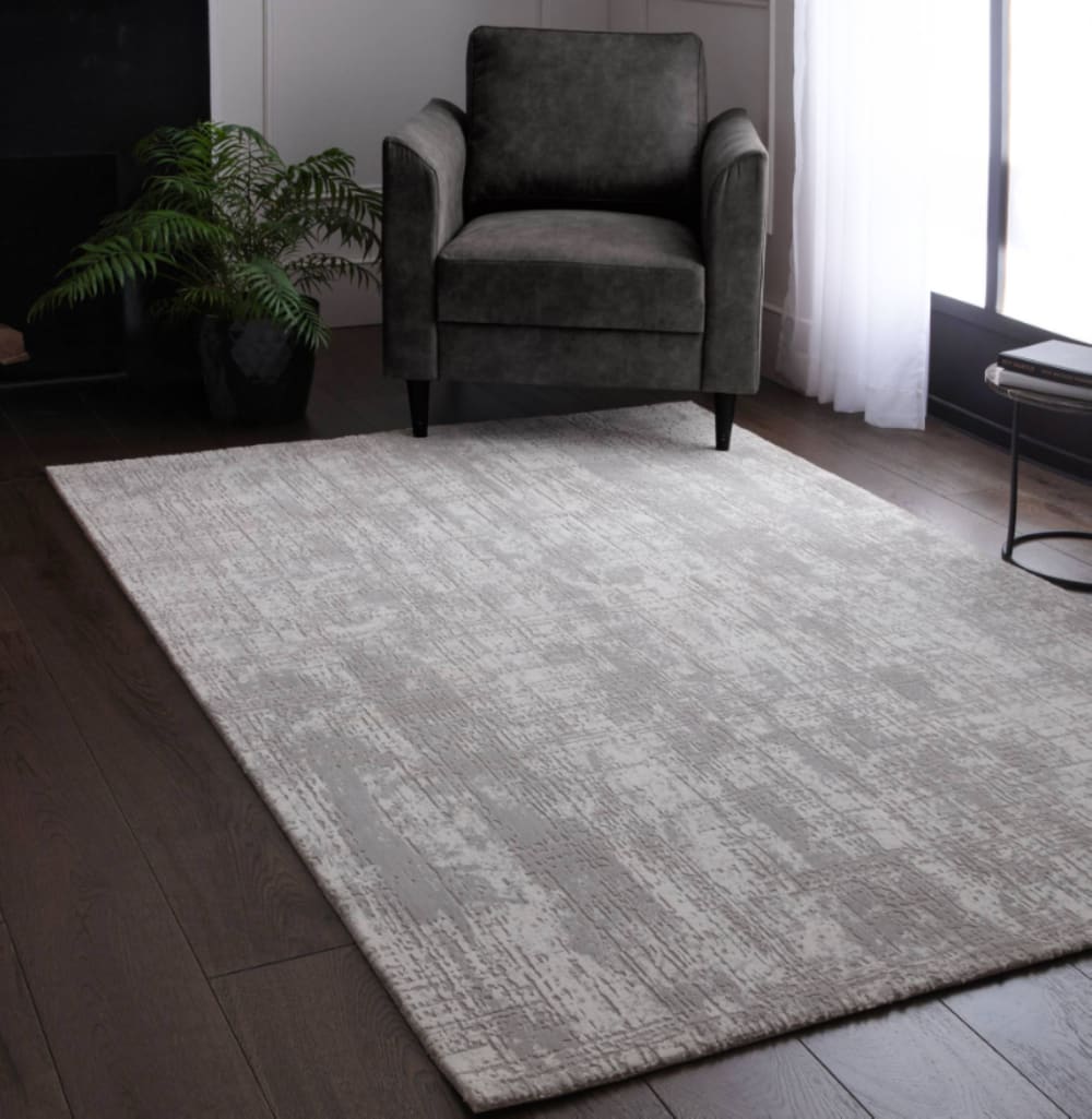 Novatrend Moderner Teppich für Wohnzimmer Grau 160x230 cm style modern Grau Pp - Polypropylen