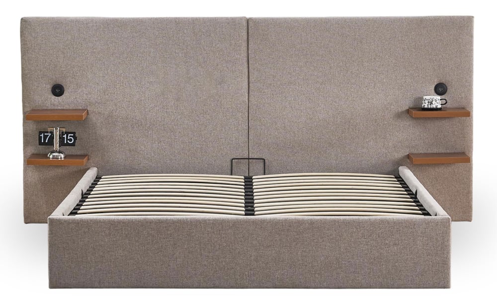Lit-coffre complet avec - tablettes