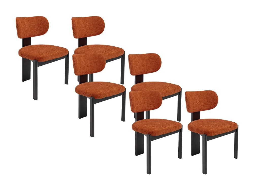 Lot de 6 chaises  terracotta