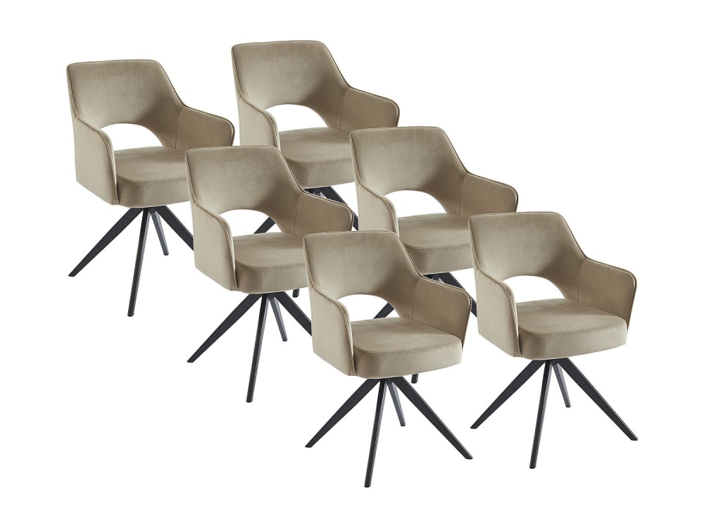 Lot de 6 chaises velours