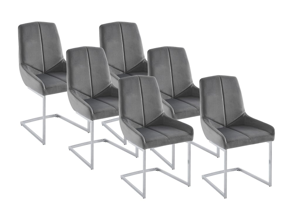 Lot de 6 chaises velours