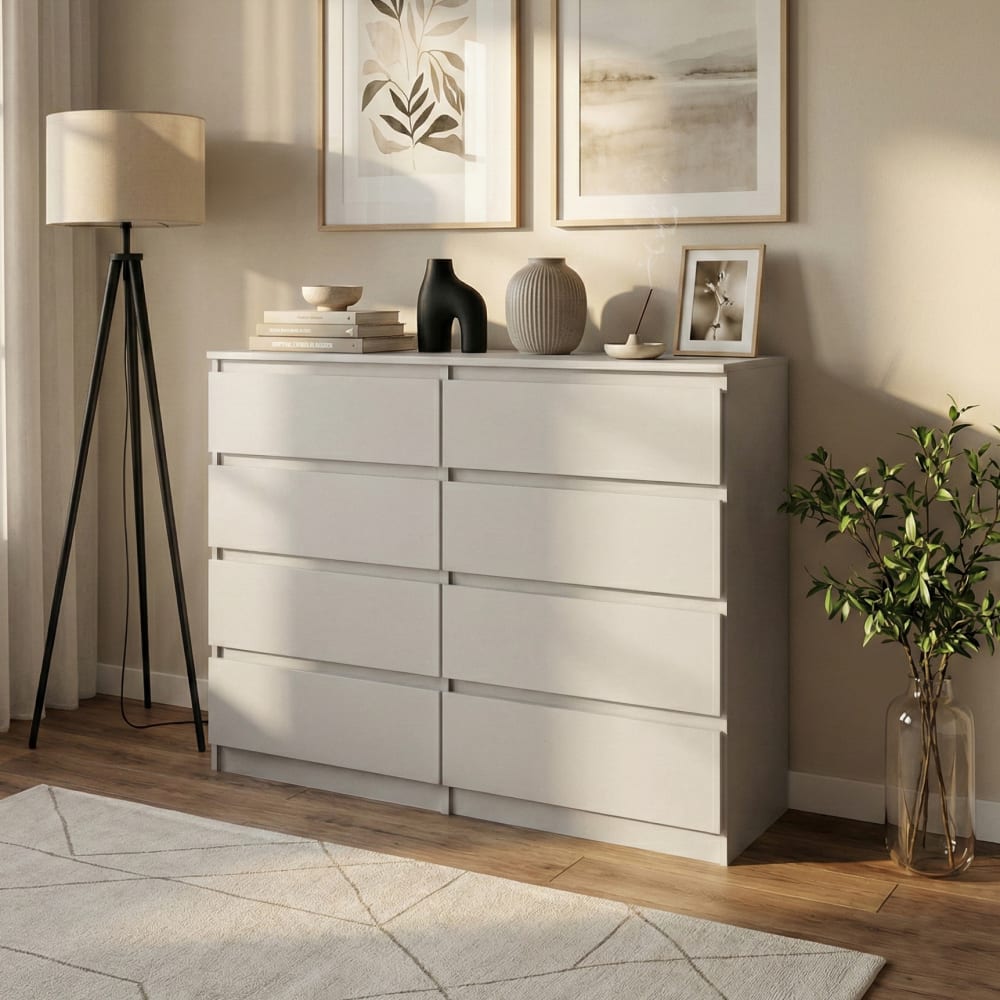 Kommode mit 8 Schubladen, Kaschmir, 100 cm - Maisons Du Monde