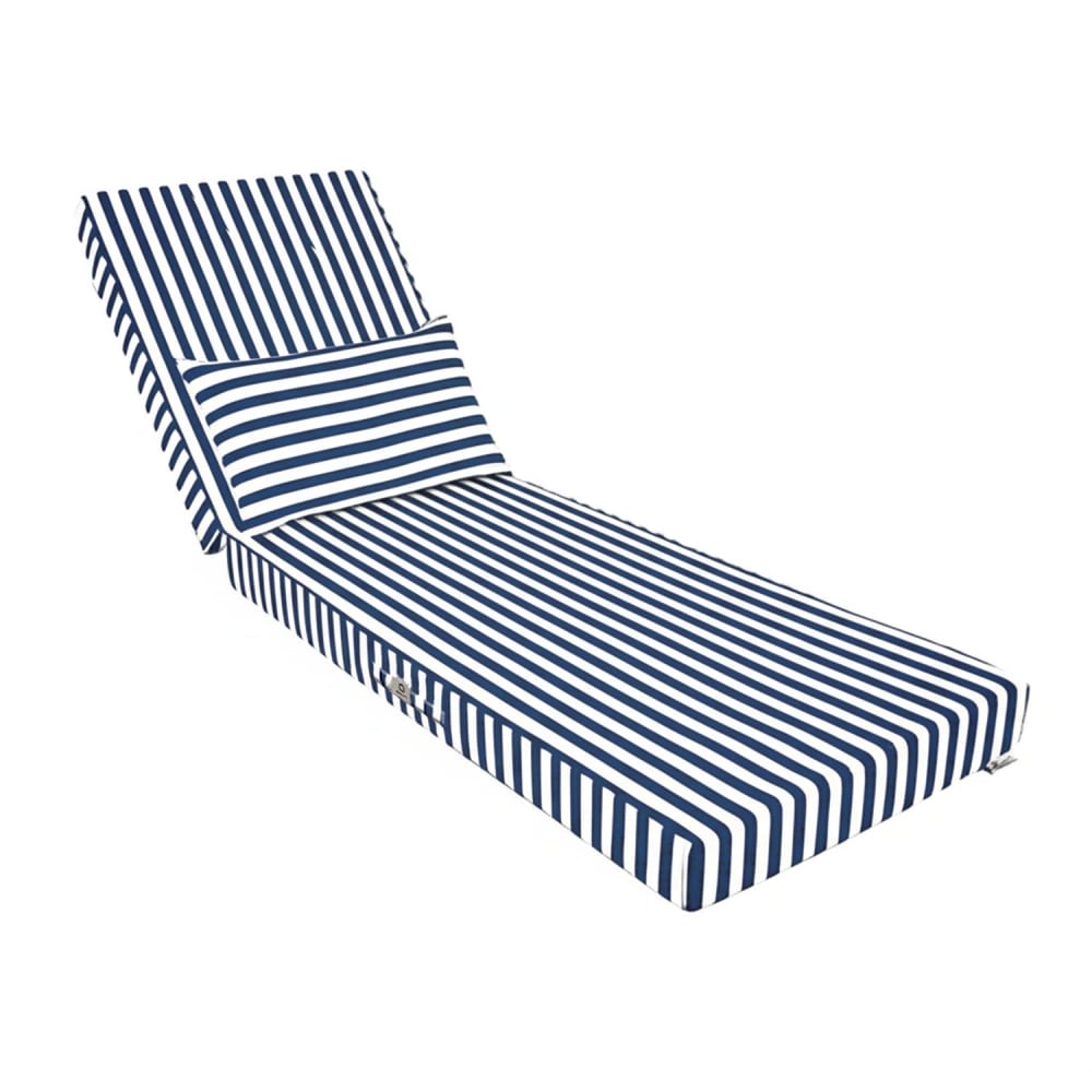 Coussin bain de soleil premium avec coussin - Rayures Marine