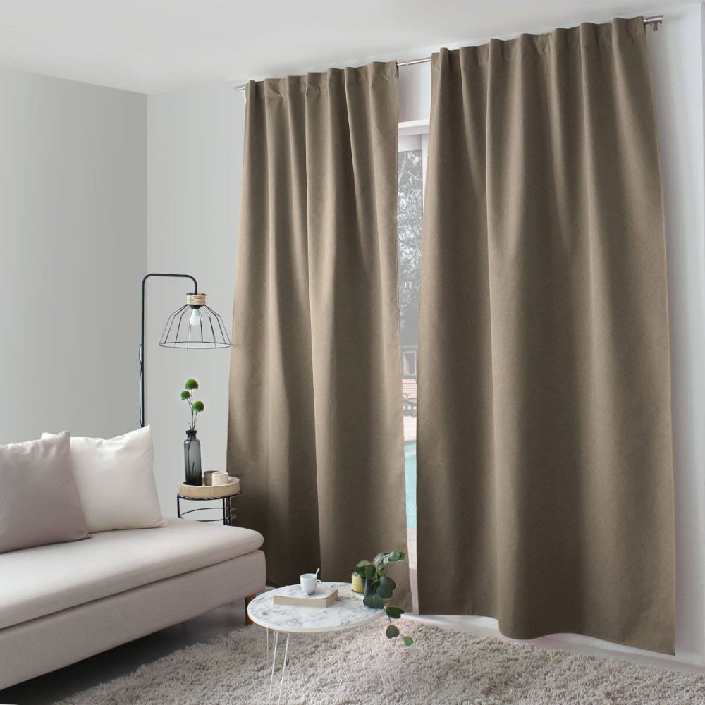 Rideau occultant  polyester Beige 140x240