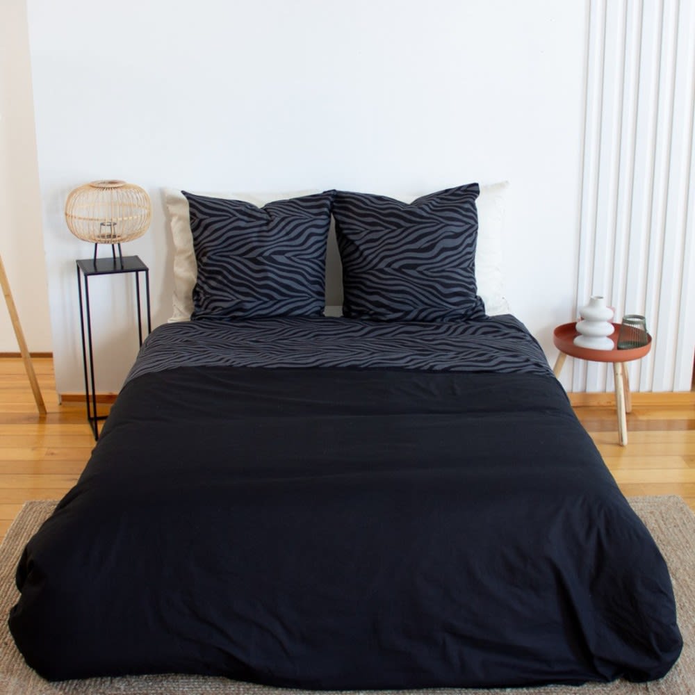 Parure de couette 100% coton imprimée 260x240cm 2 taies