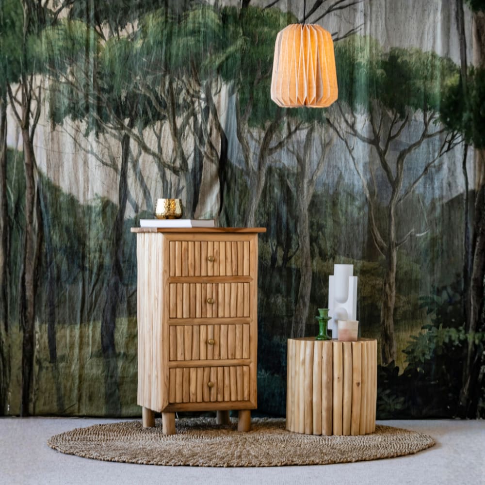 Suspension cylindrique en lin — vue 4