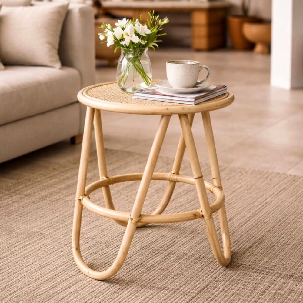 Guéridon en rotin