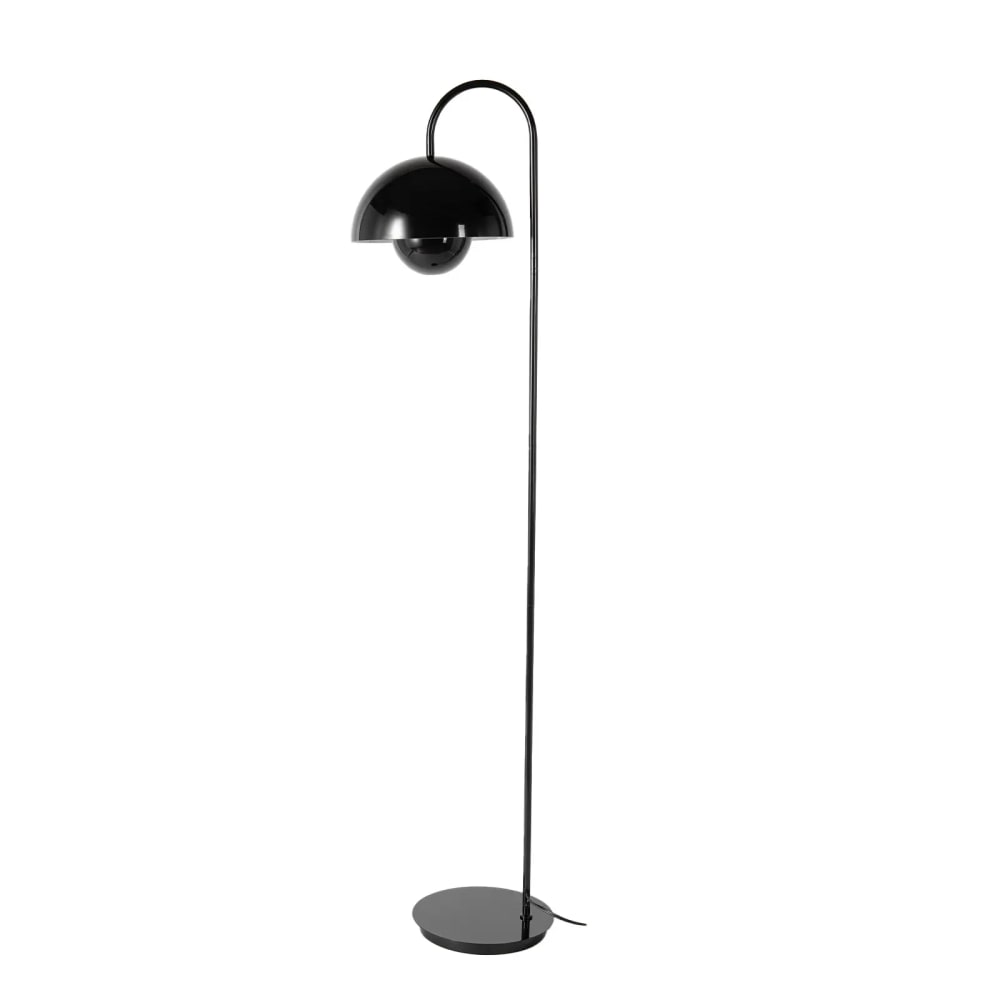 Lampadaire Champignon Style Nordique Métal Noir Douille E27 H159 cm