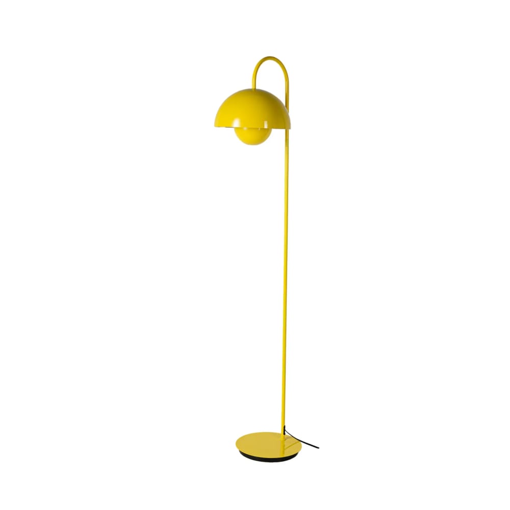 Lampadaire champignon style nordique métal jaune douille E27 H159 cm