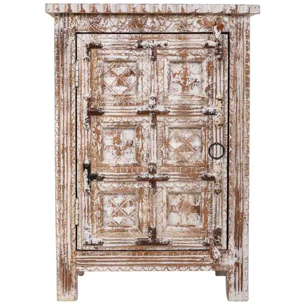 Nachttisch Holz 52x40x74h cm weiß - Maisons Du Monde