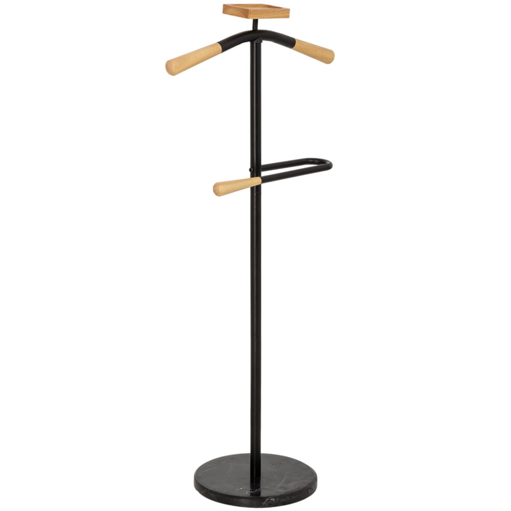 Portemanteau métal et bois noir 120h cm